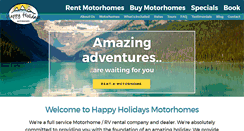 Desktop Screenshot of happyholidaysmotorhome.com